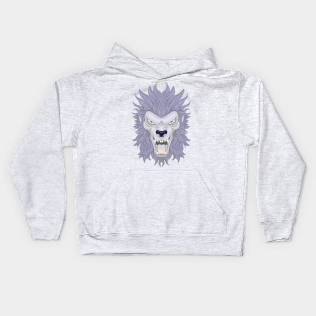 Blue Werewolf Kids Hoodie by inquinare